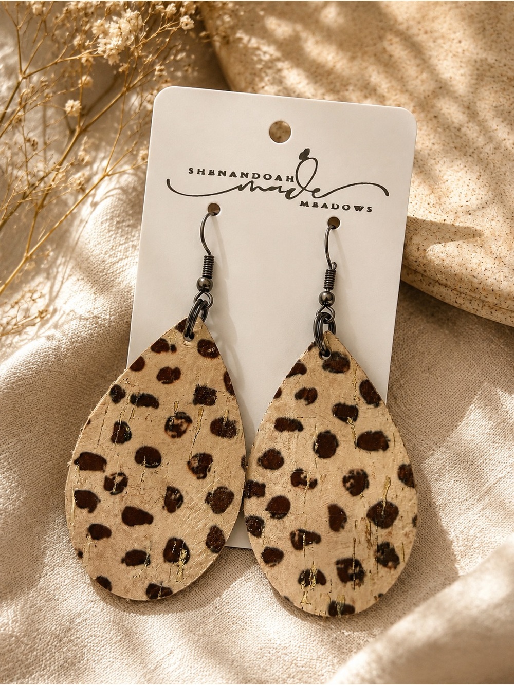 Meadows Leopard Print Teardrop Dangle Earrings